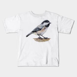 Chickadee drawing 7 (no background) Kids T-Shirt